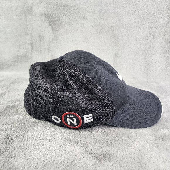Mens Nike Golf One Flexfit Baseball Cap Black & White - Picture 6 of 9